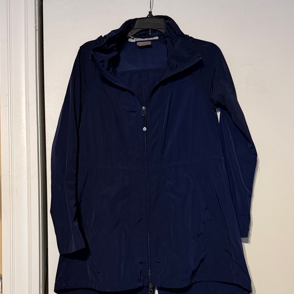 Athleta Deep Blue Mesh-Lined Jacket
